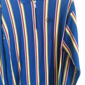 Izod Striped long sleeve polo